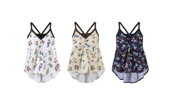 Fruit Print Cross Tank Top