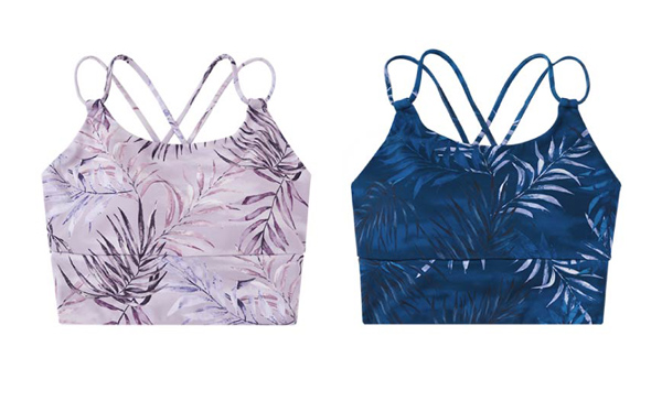 Botanical Leaf Long Bra top