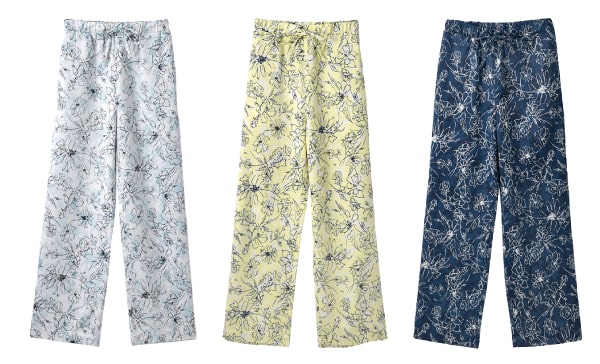 Flower pattern pajama pants