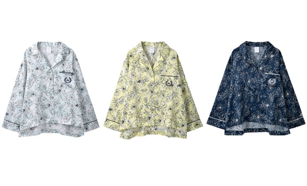 Flower pattern pajama shirts