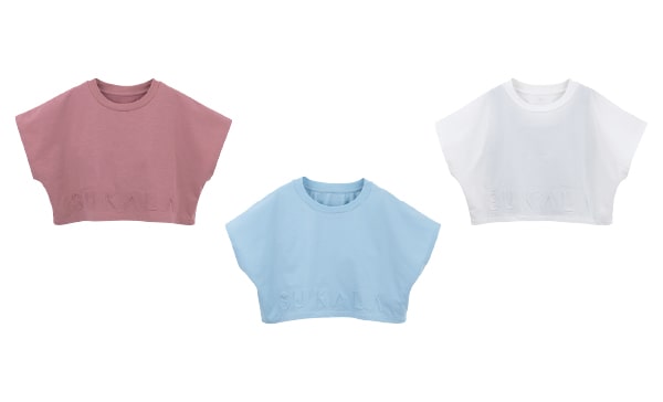 Logo Embossed T-shirt With Bra Top