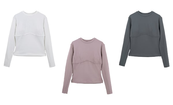 Fit Long Sleeve With Bra Top