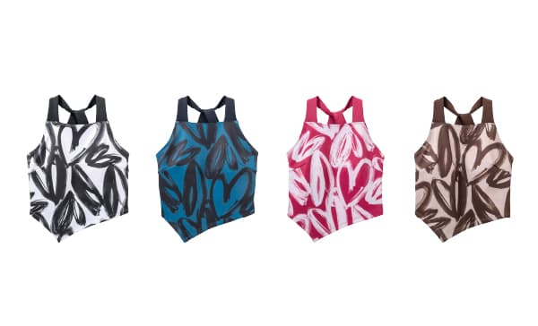 Heart Print Halter Neck Bra Top
