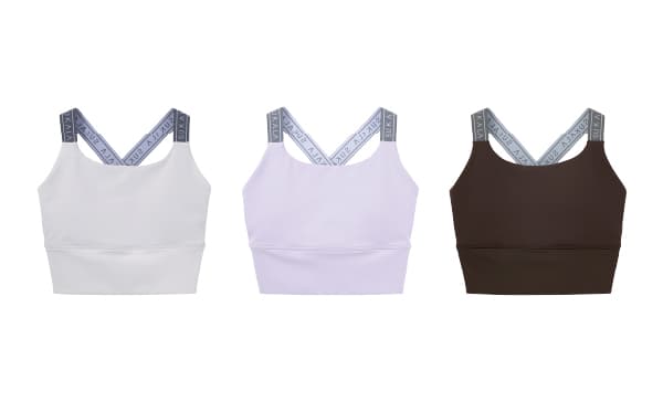 Back Cross Logo Bra Top