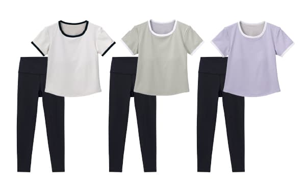 Scooped Neck T-shirts With Pad & Leggings Setup