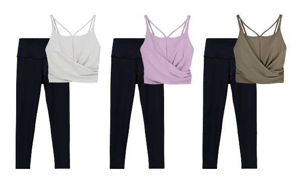 Short Cross Camisole & Leggings Setup