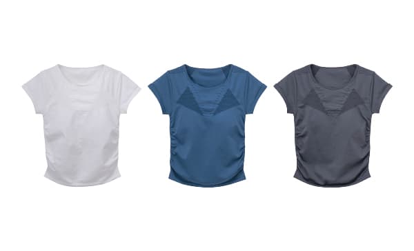 Dot Mesh Enhance Tee With Pad