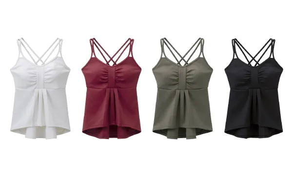 Embossed Flower Cross Camisole